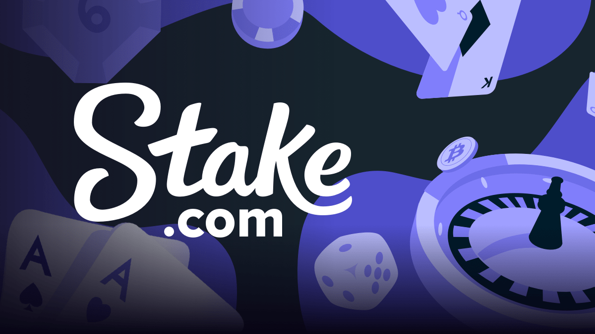 Stake brand artwork representing the official platform login